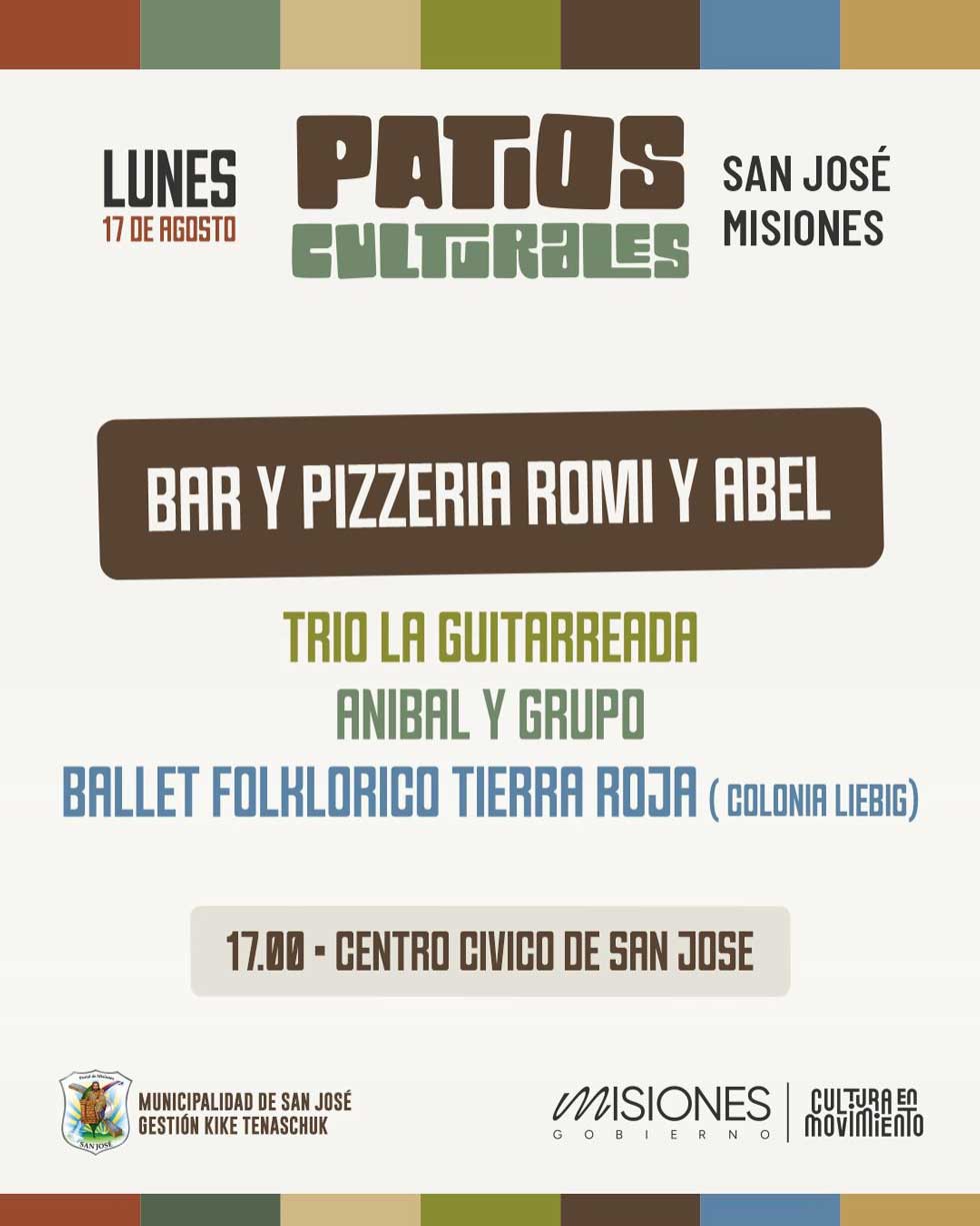 El 17 de agosto, San José será sede de “Patios Culturales” imagen-8